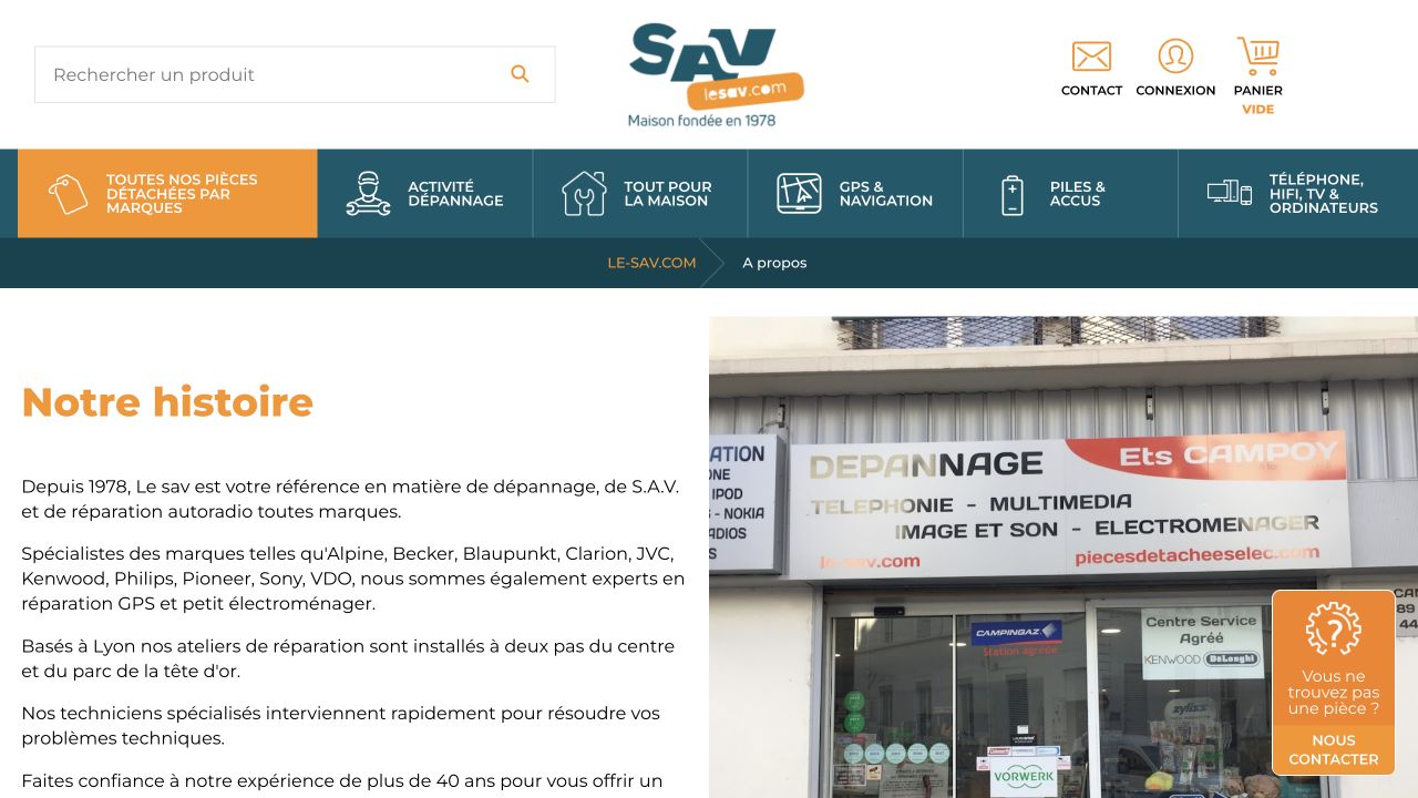Capture du site de Gilles Campoy — Le-Sav