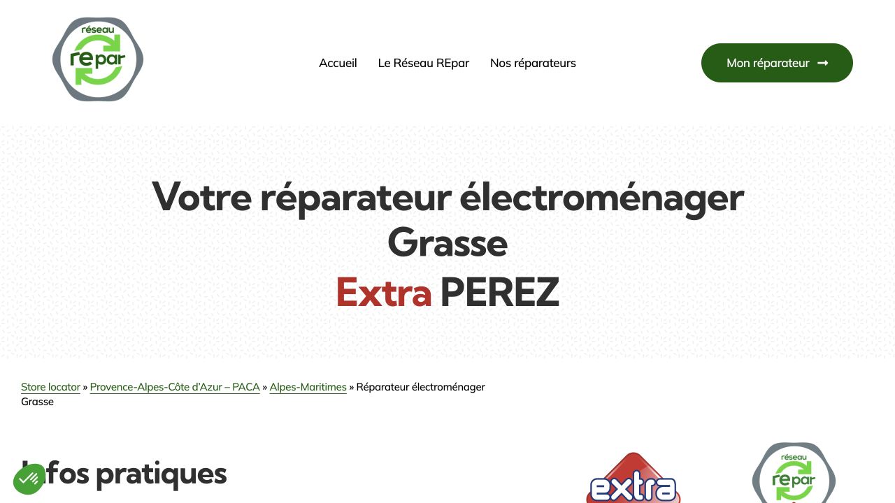 Capture du site de Extra Perez — Établissements Perez