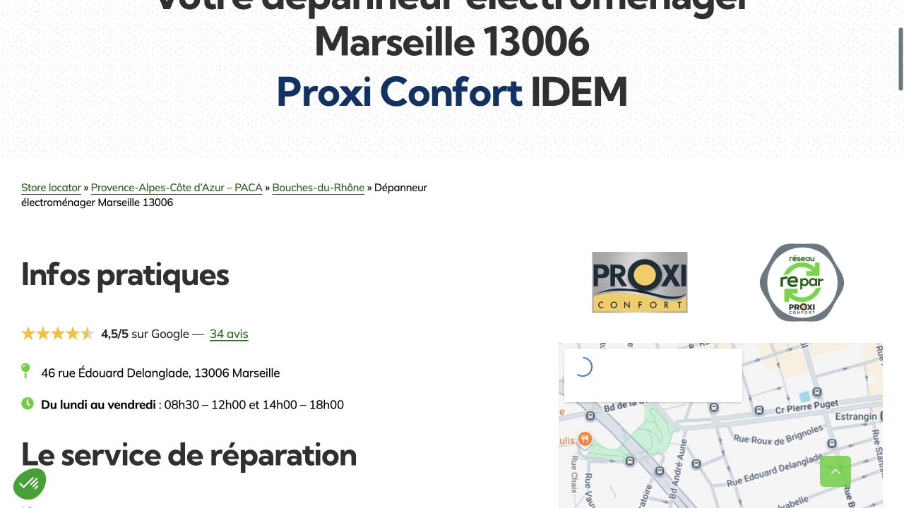 Capture du site de Proxi Confort IDEM