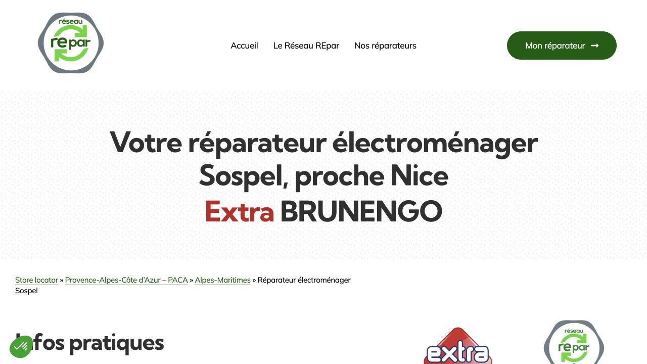 Capture du site de Extra Brunengo