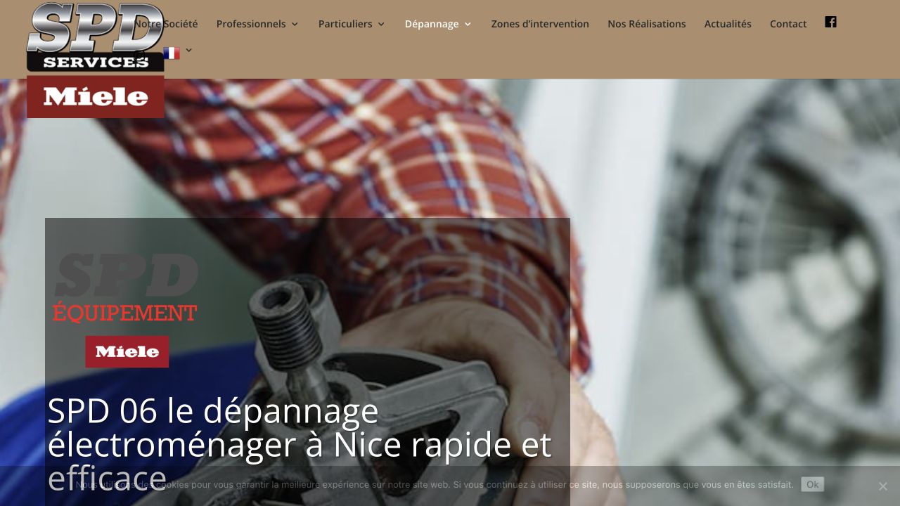 Capture du site de SPD Services — SPD Équipement